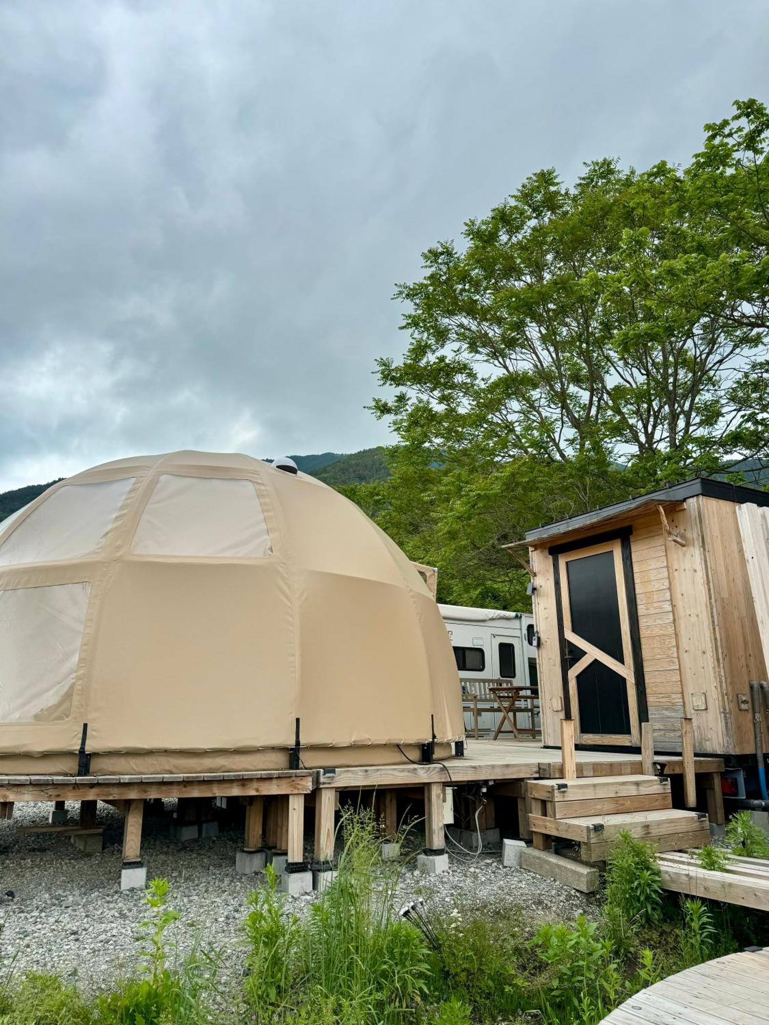 Fuji Dome Glamping Hotel ฟูจิคาวากุจิโกะ ภายนอก รูปภาพ