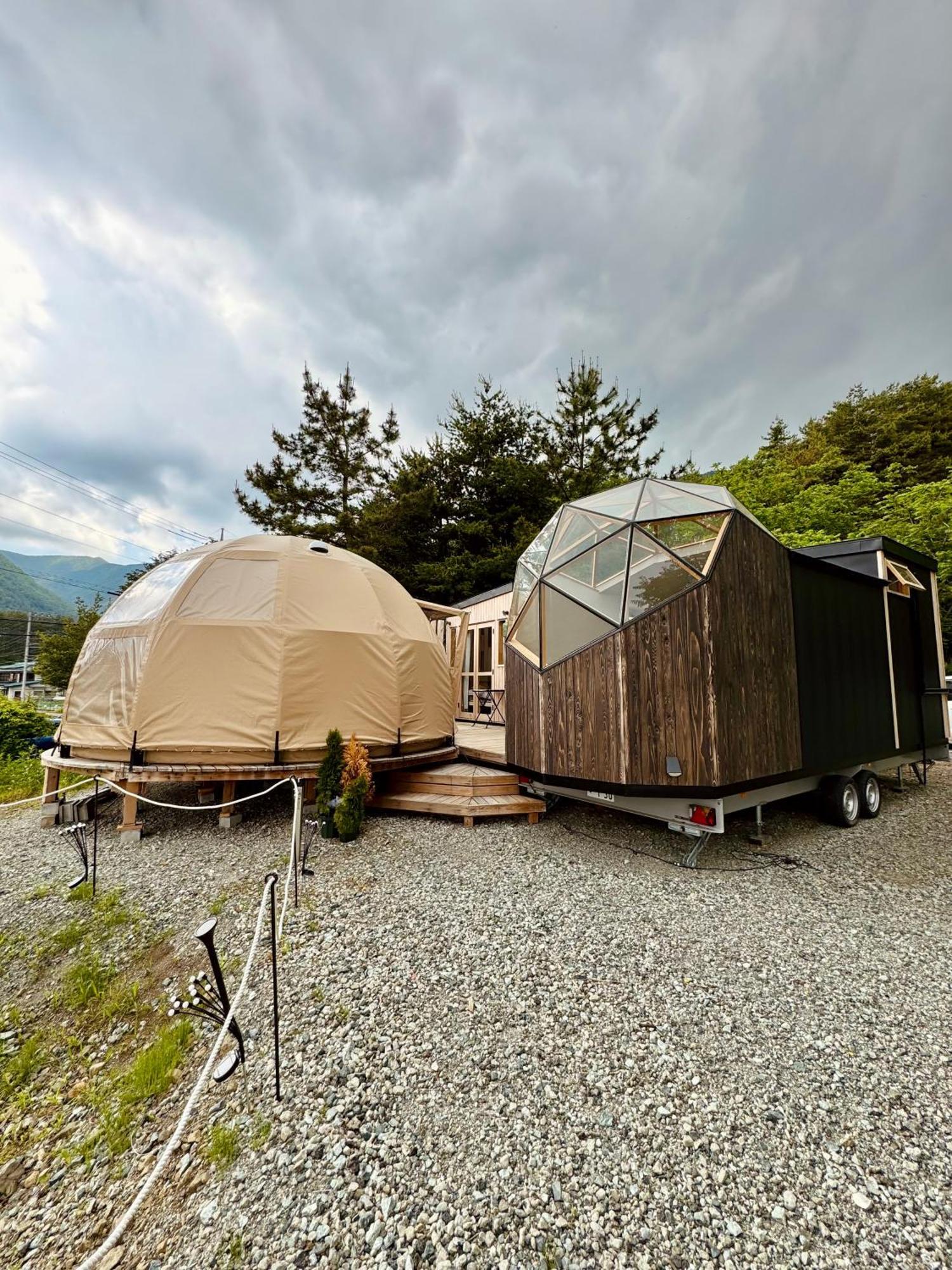 Fuji Dome Glamping Hotel ฟูจิคาวากุจิโกะ ภายนอก รูปภาพ